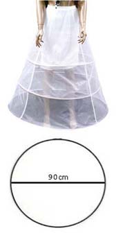 3 abroncsos alsószoknya (elefántcsontszínű) - IVORY (Elefántcsontszínű) 